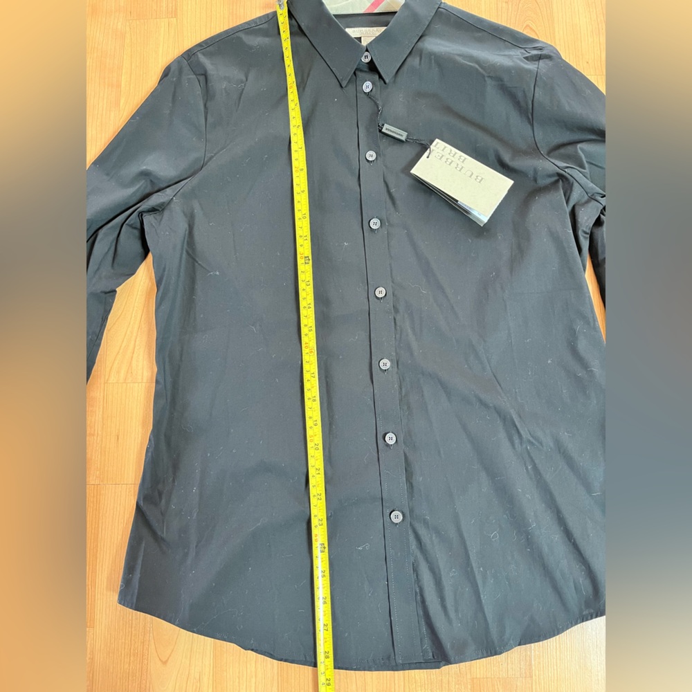 NWT Woman’s Burberry Brit Black Button Down Shirt - Picture 5 of 7